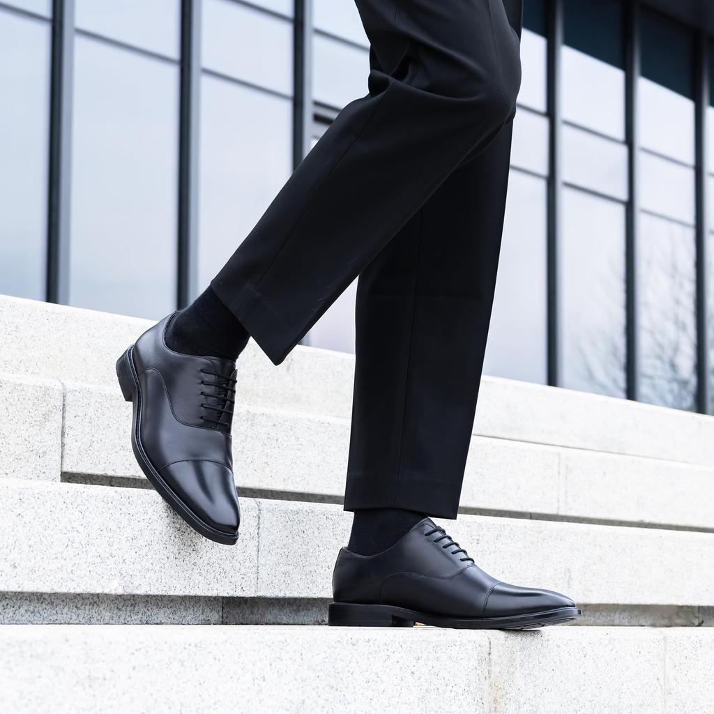 Business Leather Dress Straight Luxury Genuine Inner Premium Black [Fox Sense] Shoes, Shoes, Men's Shoes, Tip, Men's Shoes, Leather, Feather,