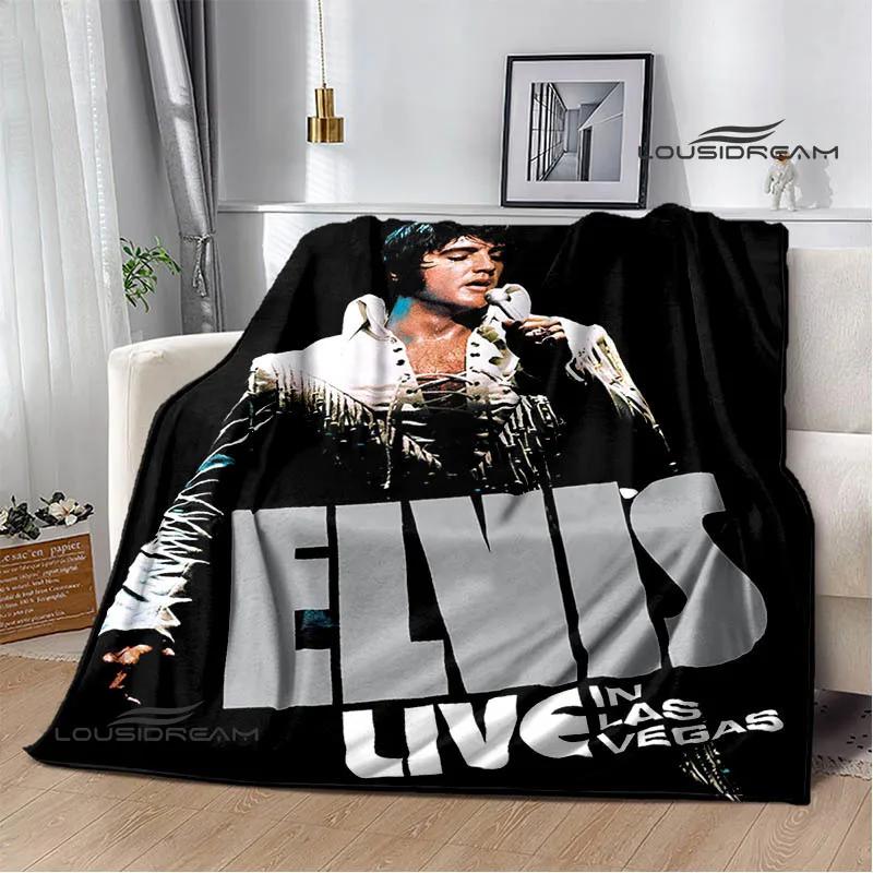E-Elvis-Presley Retro print deken dekens voor bedden Picknickdekens Flensdeken Zachte en comfortabele deken verjaardagscadeau