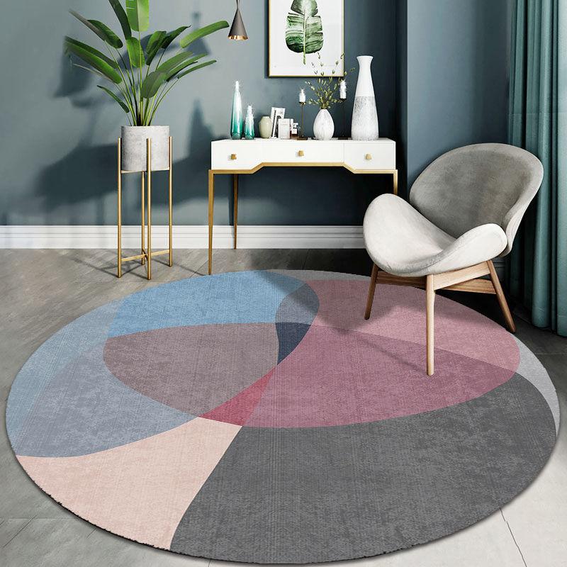 Modern Minimalist Nordic Round Floor Mat Computer Chair Cushion Swivel Chair Cushion Bedroom Bedside Carpet Leisure Floor Mat