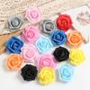 20Pcs Artificial Rose Flower Head DIY Christmas Candy Box Lifelike Foam Rose Heads For Weddings Parties And Home Decoration