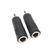 Mono Audio Adapter: 3.5mm Male to 6.5mm Female Converter, Plastic, Small to Large