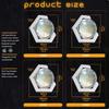 2 buc LED Hexagonal Angel Eye RGB Semnalizator Lumini de Zi Bluetooth App Pentru Faruri Auto 60/70/80/90mm.