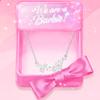 Barbie necklace Two blooming flowers, a high-end full-diamond sparkling pendant, a delicate clavicle chain for girls, a sparkling ins-style TX2401050A