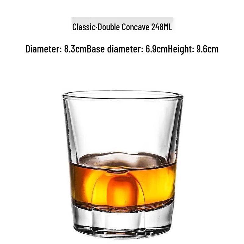 TIBORANG Classic Glass Liquor Tumbler 2-Pack