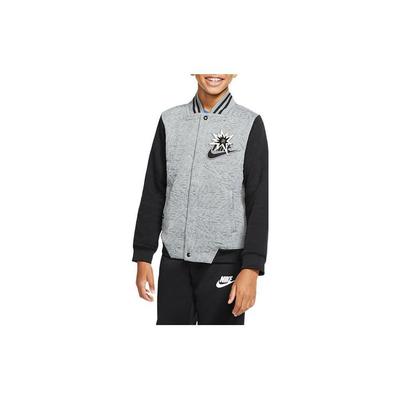 Bunda s blokmi farieb a potlačou loga Detské bundy Sivá BV3606-091