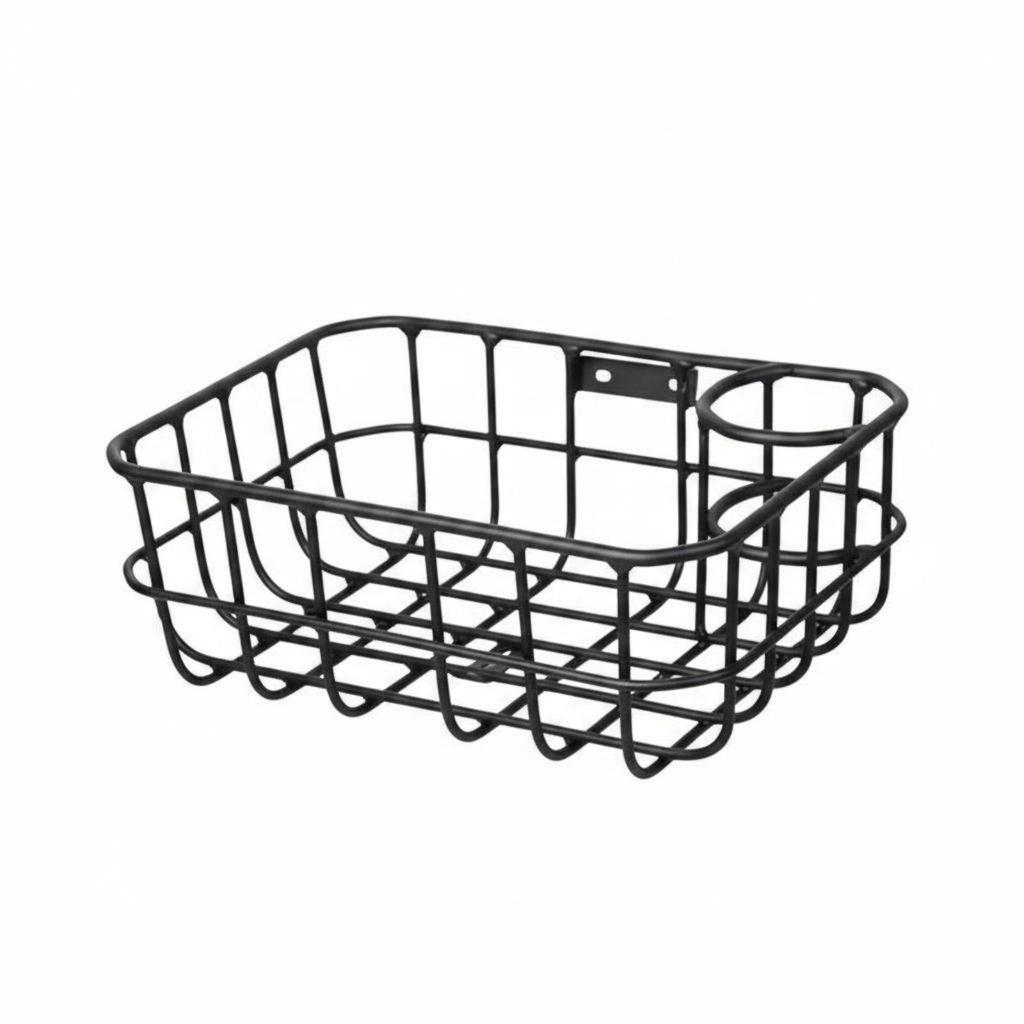 Lightweight Aluminum Bicycle Basket Wide Frame Metal Storage for Outdoor