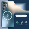 Magnetic Frosted Glass Phone Case for Samsung S25 Ultra: Skin-Feel, Full Lens Coverage, Drop-Proof, Anti-Slip