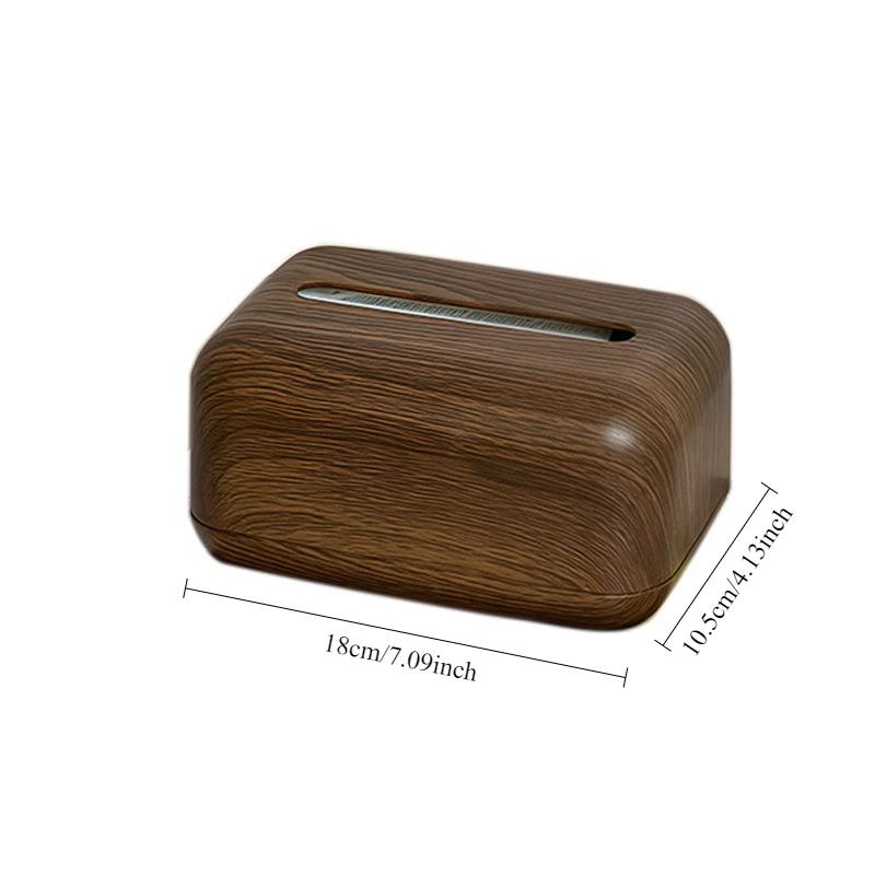 Vintage Wooden Tissue Box Creative Napkin Holder for Living Room HomeRustic Wood Style Tissue Container for Coffee Table