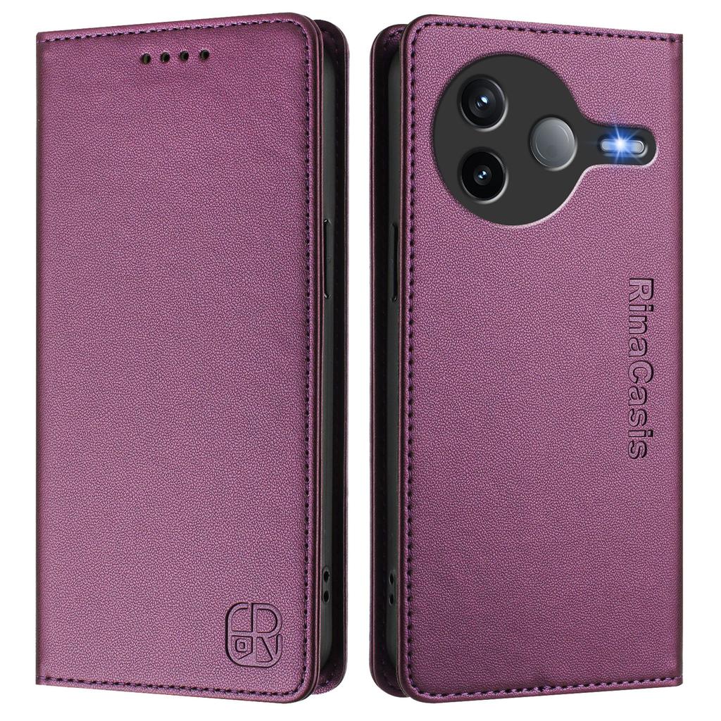 For Xiaomi Poco F7 5G Leather Case RINACASIS RC01 Phone Cover with RFID Blocking Wallet Stand