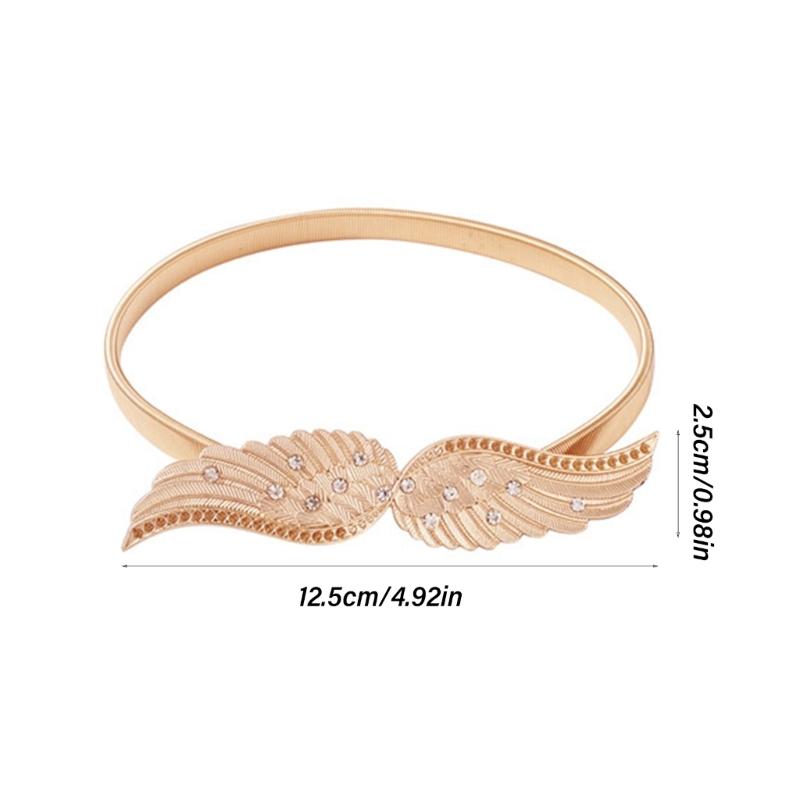 4Pcs Elegant Wing Shaped Metal Curtain Holdbacks Flexible Spring Rope Window Drapes Clip Fasteners for Drapery Holder