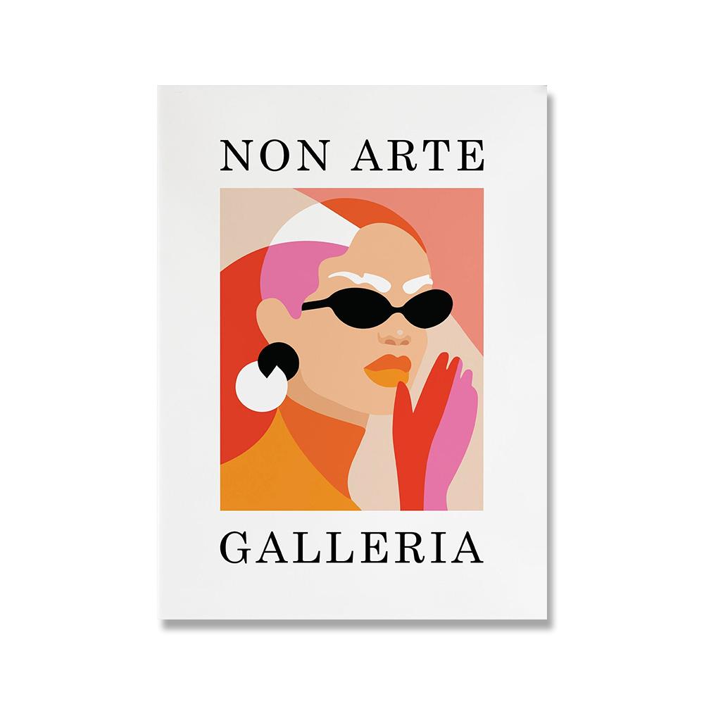 Mona Lisa Pop Fashion Art Print Vintage Yayoi Kusama Canvas Poster Minimal Abstract Cat Wall Pictures New Yorker Magazine Decor No Frame