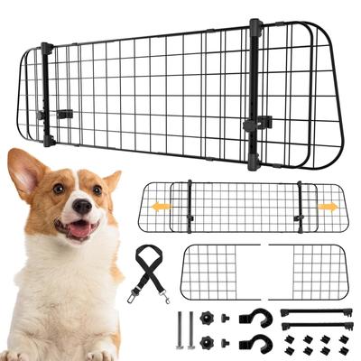 12'' Hundegitter Auto, Auto-Sicherheitsgitter Breite verstellbar, Hundekofferraum-Trennwand, Sicherheitsgitter für Hunde mit Sicherheitsgurt, Hundenetz Auto, Autogitter