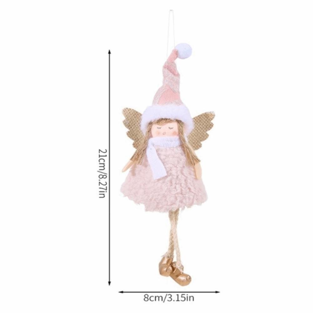 Pink Color Christmas Decoration Figurine Design Angel Pendant Christmas Tree Pendant  Holiday Decor