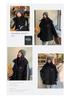 Women's 2024 Korean-Style Black Down Cotton Jacket - Winter Loose Fit, Trendy & Thickened for Students.