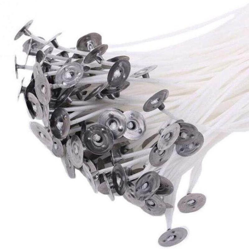 100 szt. 20 cm knoty do świec bezdymny wosk czysty rdzeń bawełniany DIY knoty do robienia świec na artykuły imprezowe knoty do świec
