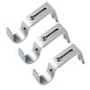 3Pieces Adjustable Curtain Rod Wall Bracket Holder for 0.98 Inch Rod,Durable, Silver/Brown/Black 3 Colors Optional