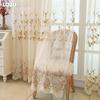 1PC LOZUJOJU European Retro Embroidered Sheer Curtain, Plum Blossom Pattern Transparent Curtain for Living Room Bedroom Balcony Window Home Decor