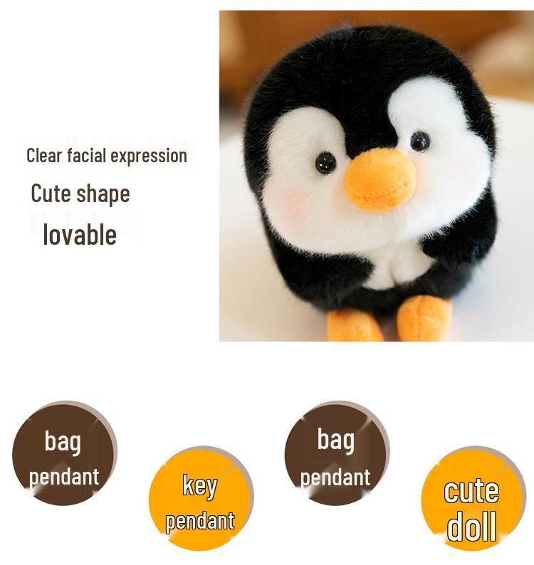Adorable Penguin & Rabbit Plush Keychain Doll - Girls' Gift & Bag Charm