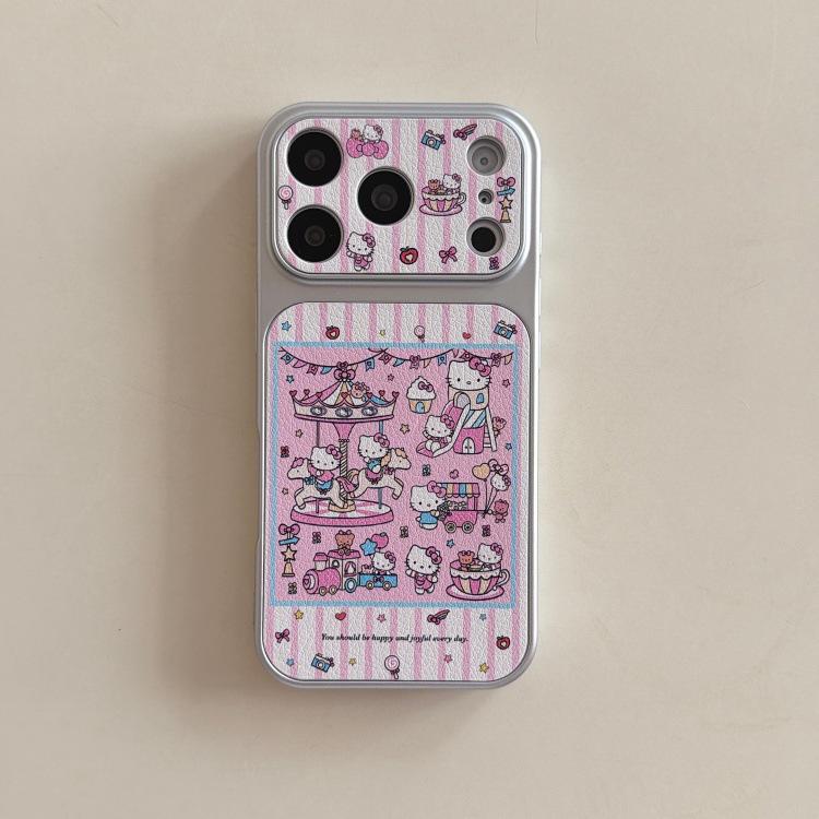 

Korean Cute Pink Striped Amusement Park Apple 16ProMax iPhone 15 Pro Case iPhone 16 Pro