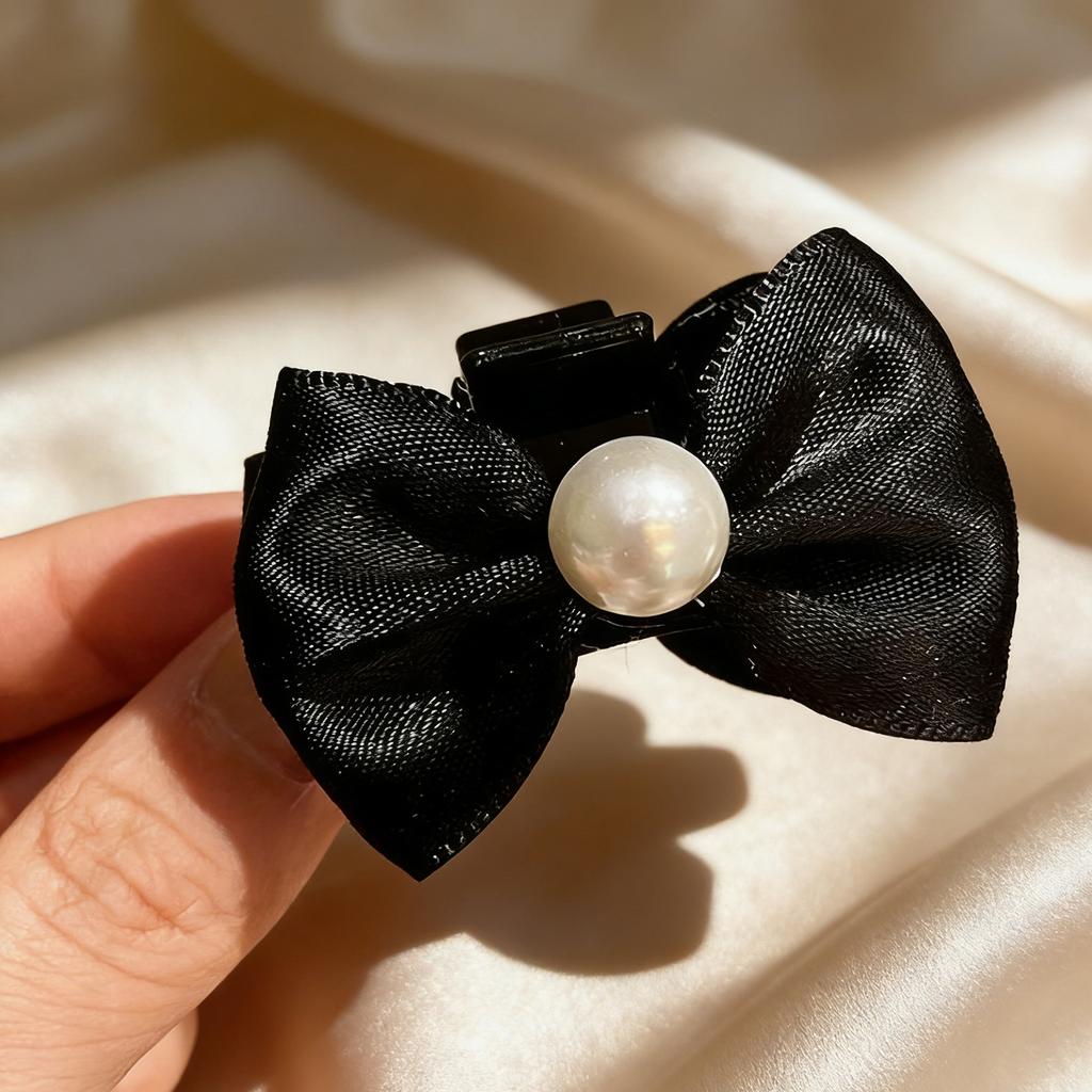 Black Bows Hair Clip For Women Stylish Design Comfortable Lightweight Anti Slip Hair Clip for Daily Party Wear