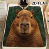1Pc Capybara Print Flannel Blanket,High Quality Comfortable for All Seasons,Home Decor,Warmth and Comfort,Perfect for Christmas Gifts