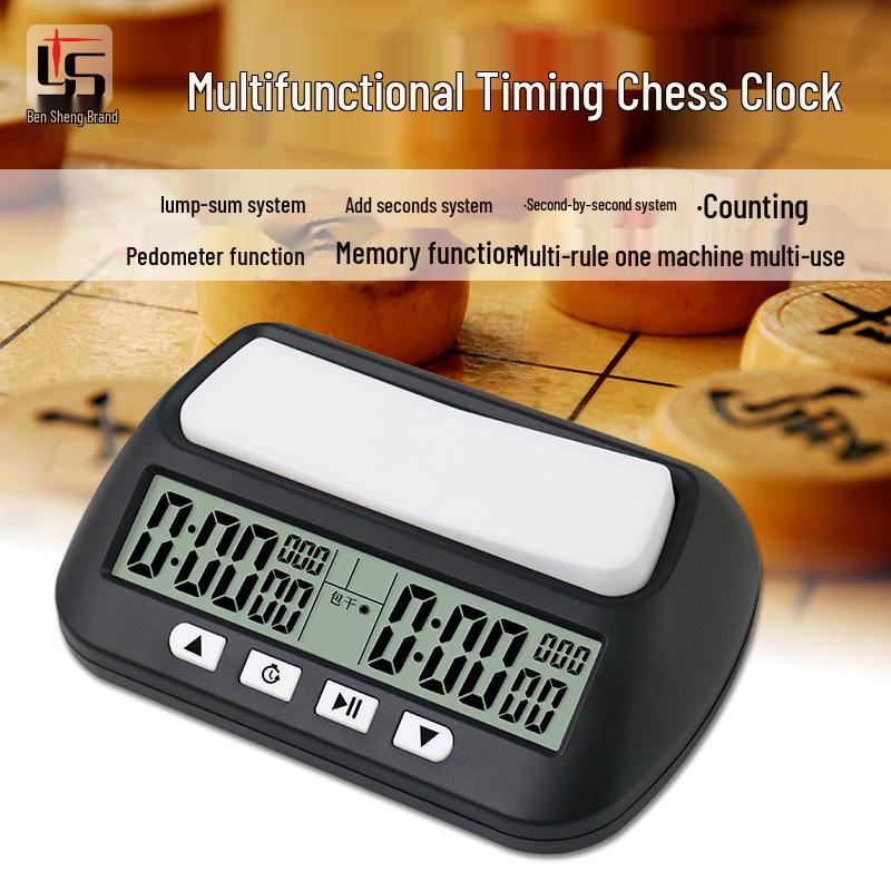 Yisheng YS-902 Chess Timer: For Chinese, Go, and International Chess. Referee Functionality with Optional Sound.