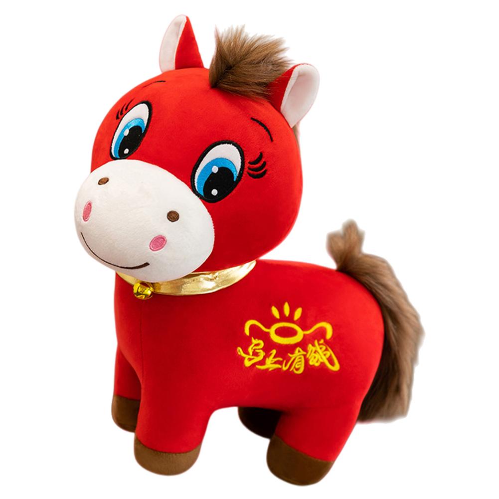 

1/2Pcs 2026 Red Lucky Horse Plush Toy New Year Mascot Horse Plush Toys Chinatown Boutique Pony Decor Festival Gift Best Blessing
