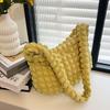 Soft Large Capacity Women Puff Cloud Shoulder Bag Casual Commute Folded Square Bag
