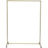 Hanger Gold with Casters Retro Metal Scalable Galvanized Steel with 4 Casters