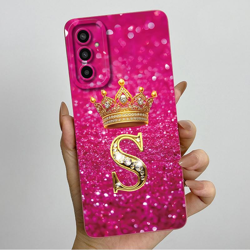 For Samsung Galaxy M13 M23 Buddy 2 Phone Case Crown Letters Soft Silicone Shell For Samsung M13 4G M 23 Shockproof Back Covers