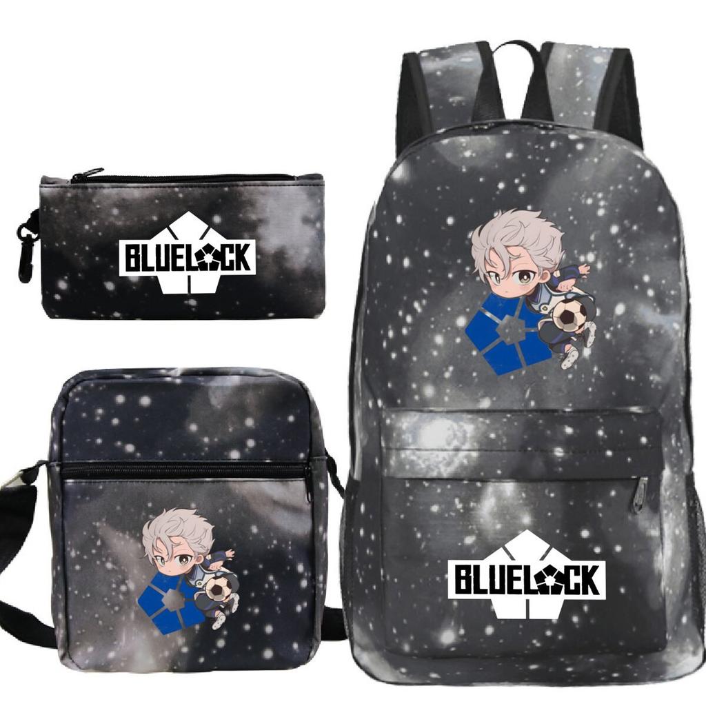 Japanese Cartoon Peripheral Printing Children'S Schoolbag, Primary And Secondary School Student Stationery Set, Shoulder Backpack Three-Piece Set