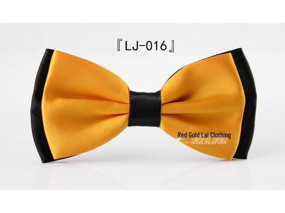 Men's Korean Style Color Block Bow Tie - Custom Business Casual & Formal Fashion Accessory