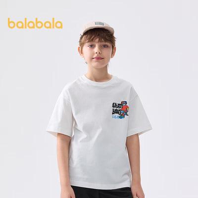 Balabala Boys' 2025 Summer Short-Sleeve T-Shirt