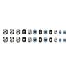 24 Pieces Black, White and Blue Sweet and Cool Short Love Flower Manicure, Autumn and Winter White Wearable Manicure, Cow Pattern Fake Nails
