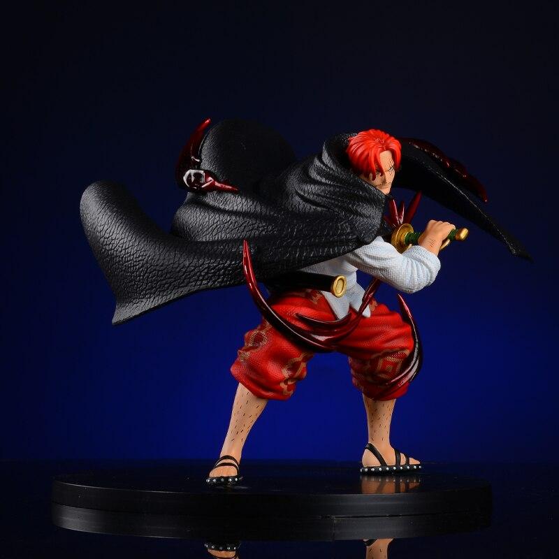 18cm One Piece Shanks Anime Figure Four Emperors Red Haired Shanks Action Figure Adult Collectible Model Doll Toys Gift