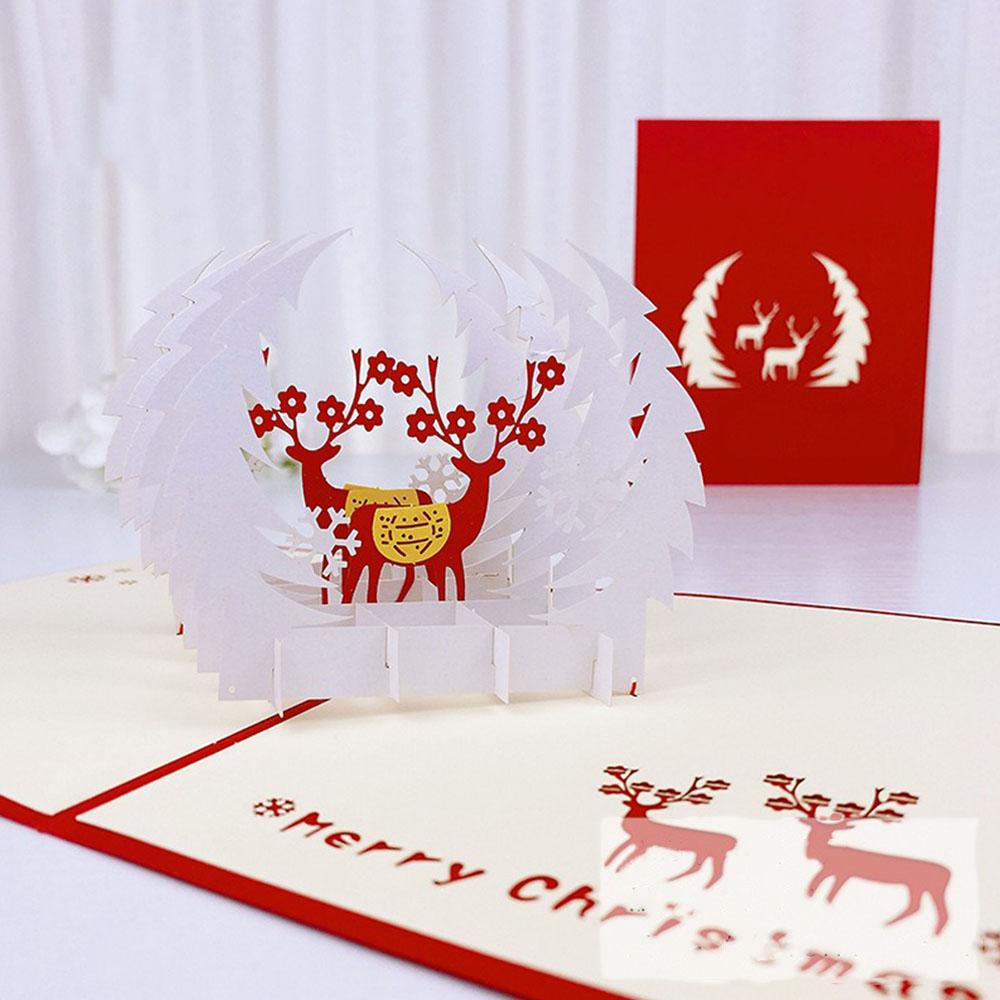 New Romantic Style 3D Pop-up Greeting Card For Birthday Christmas Postcard Party Wedding Decoration Colorful Creative Kids Gifts