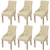 Day and Night - Day and Night Dining Chairs 6 Units Cream Fabric
