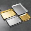 304 Stainless Steel Rectangle Tray Large Capacity Metal Food Serving Pan Steamed Rice Sausage Plate Kitchen BBQ Storage Trays