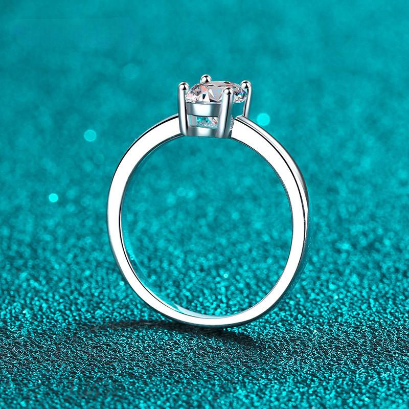 Dove Egg Oval Moissanite 925 Sterling Silver 1.0CT Diamond Ring Fashion Exquisite Woman Christmas Rings Premium Gift Jewelry