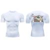 Men's Compression Shirt Sweat-Resistant Short Sleeve Quick Dry Gym Workout Stretchy Quick-Drying Moisture-Wicking Sweat Absorbing Tight Fit Top