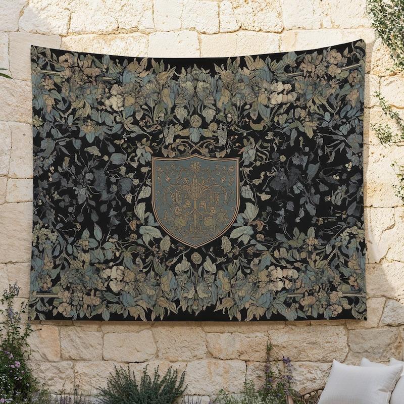 Tapestry Shield ancient coat of arms medieval 75x100