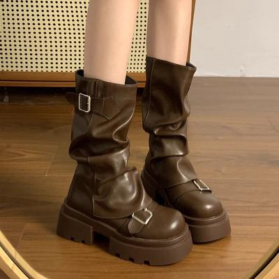 Fashion Short Boots Women's 2025 New Spring and Autumn Winter Retro Maillard Midsole Boots