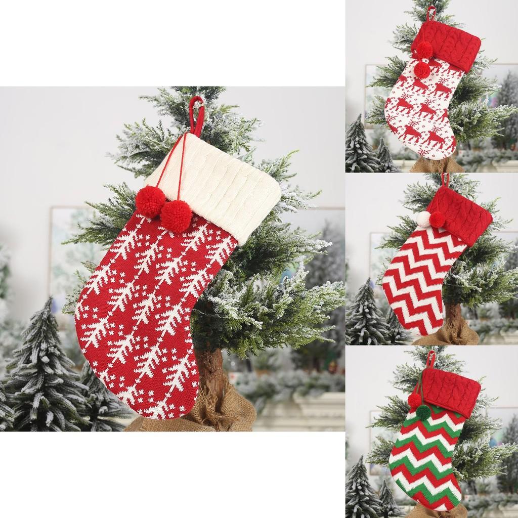 Colorful Knitted Christmas Stockings Charming Holiday Accessories For Festive Decorations