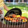 Stainless Steel BBQ Skewer U-Shaped Barbecue Brazing Fork Reusable Kebab Accessories Grill Sticks 10 Pieces Double Pronged Tool