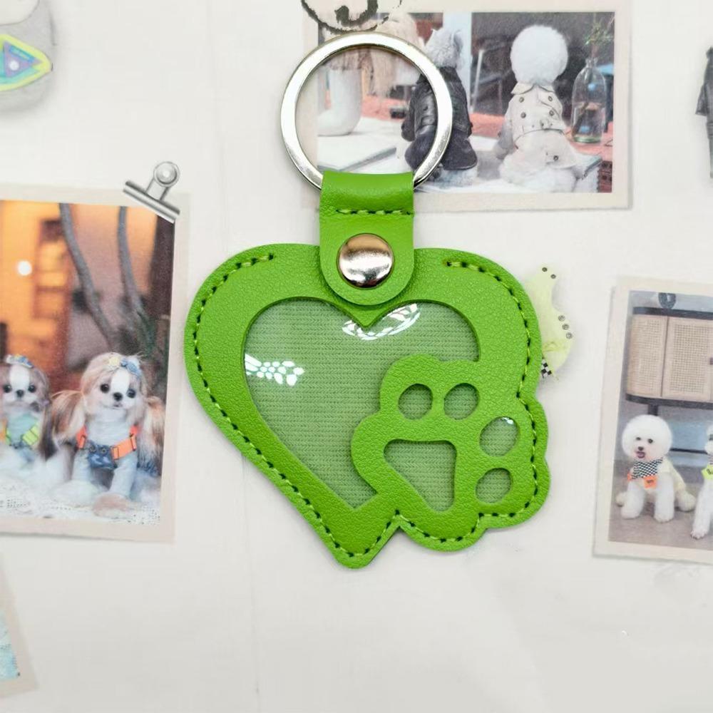 PU Leather Pet Hair Key Chain Portable Memorial Key Chain Pet Hair Storage Bag  Pet Loss Memorial