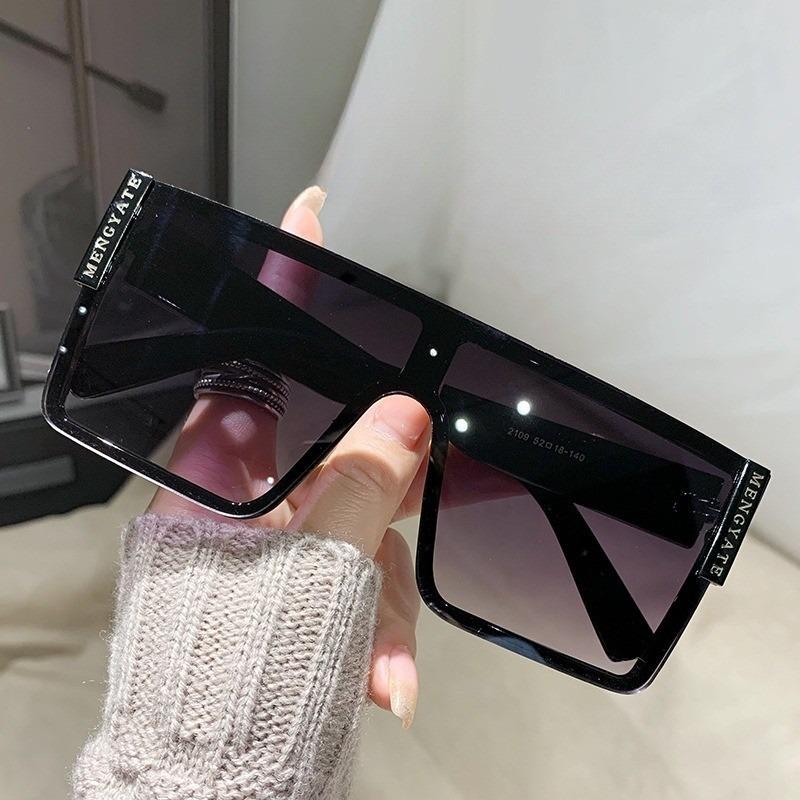 Fashionable Korean Version of Sunglasses Gradient Street Shooting Glasses Anti-ultraviolet Square Frame Sunglasses Women