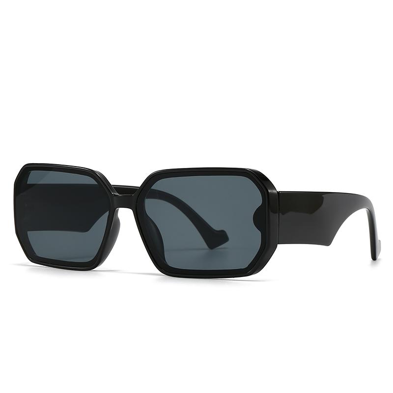 

Cross-Border One-Piece Flat-Top Vintage Retro Sunglasses for Women Charming Modern Ocean Color Sunglasses 9185
