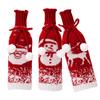 Christmas Redness Wine Bottle Cover Bag Knitted Sweater Champagnes Bottle Cover Bag Christmas Decorations for Party Home