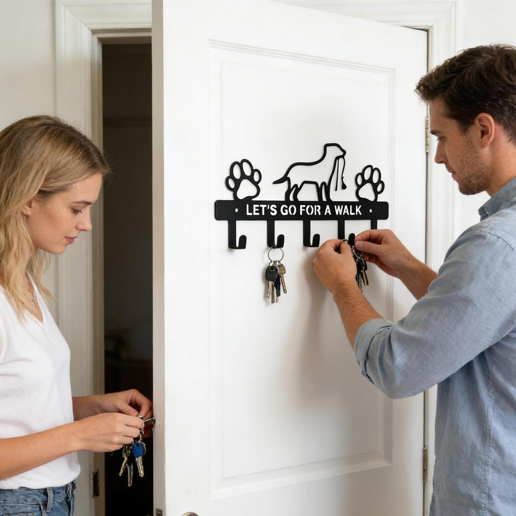 Key Holder Metal Storage Shelf With 5 Hooks Key Hanger Organizer For Wall For Entryway Door Bathroom Kitchen Bags Coats Umbrella