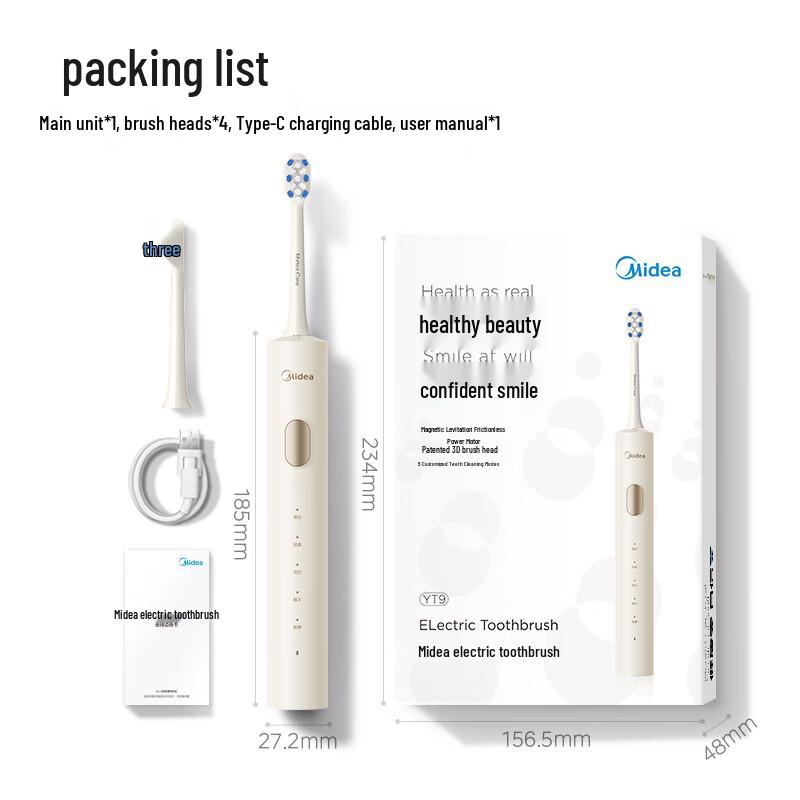 Midea YT9 Sonic Electric Toothbrush CN plug (adapter included)